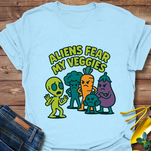 Aliens Fear My Veggies T-Shirt product image 2