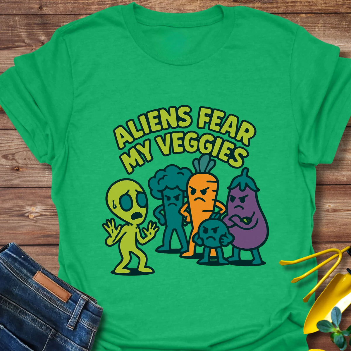 Aliens Fear My Veggies T-Shirt product image 4