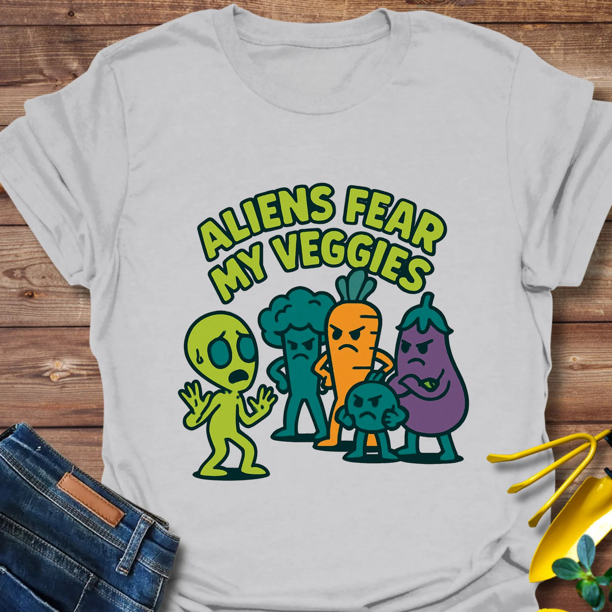 Aliens Fear My Veggies T-Shirt product image 5